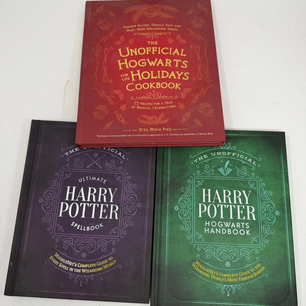 Harry Potter Unofficial Book Set Spellbook Hogwarts Handbook Holidays Cookbook